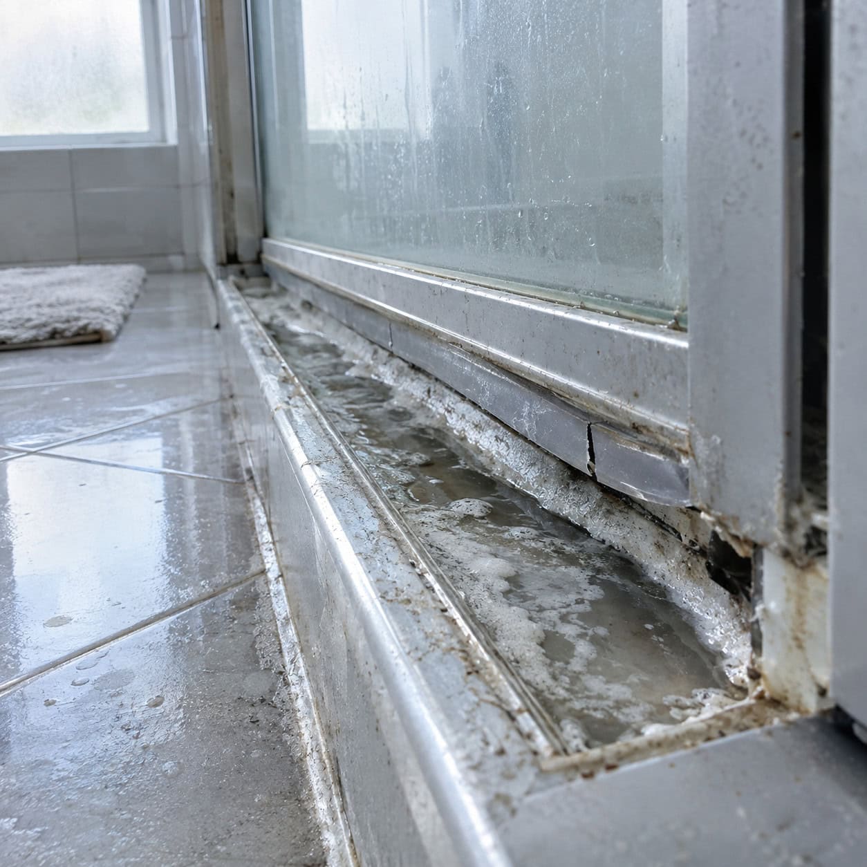 The Framed Sliding Shower Door With a Bottom Track