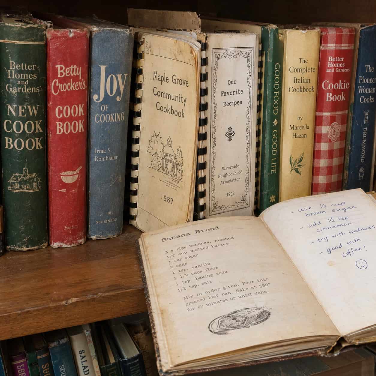 Old Cookbooks, Especially the Spiral-Bound Church Ones