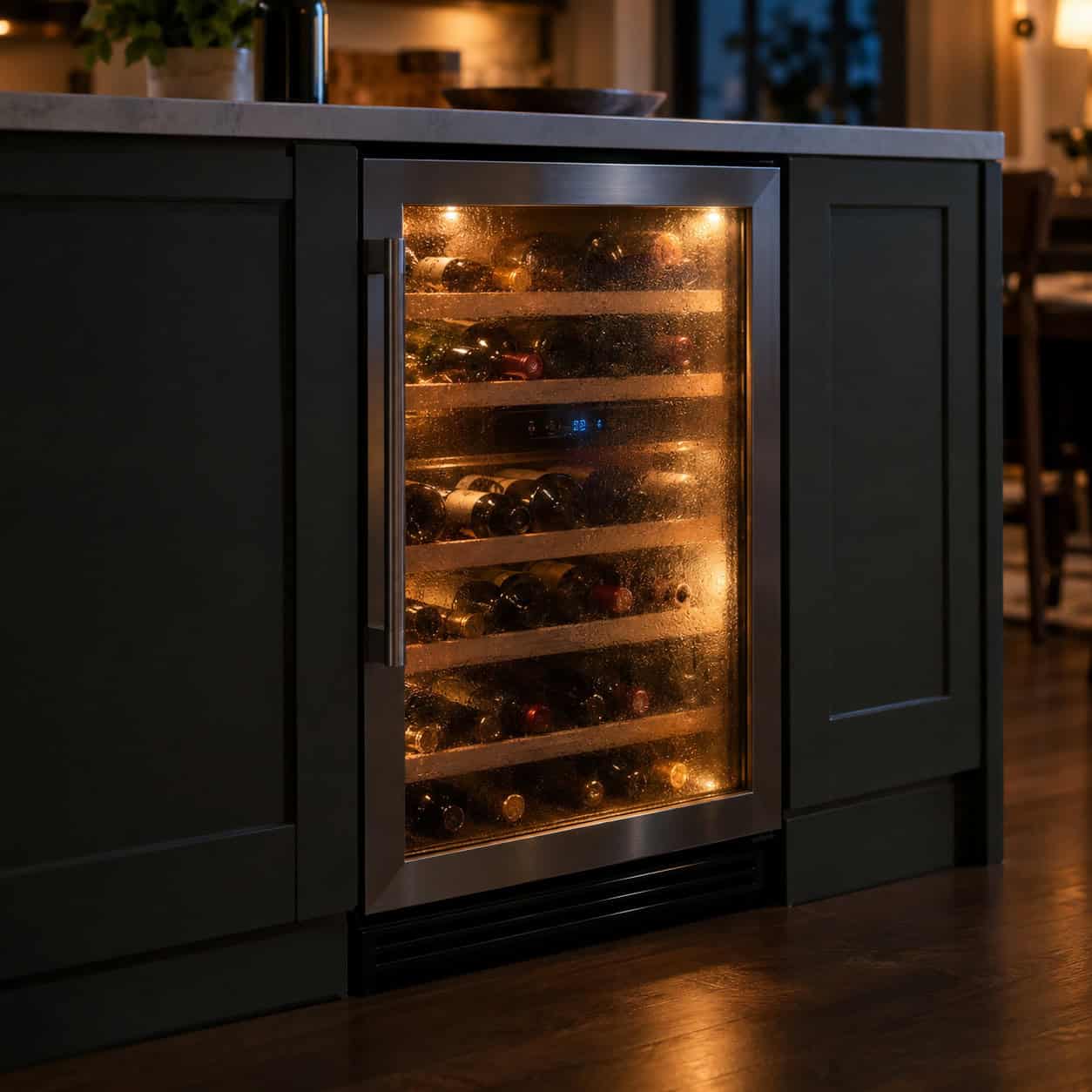 A Wine Fridge Built Into the Island Base