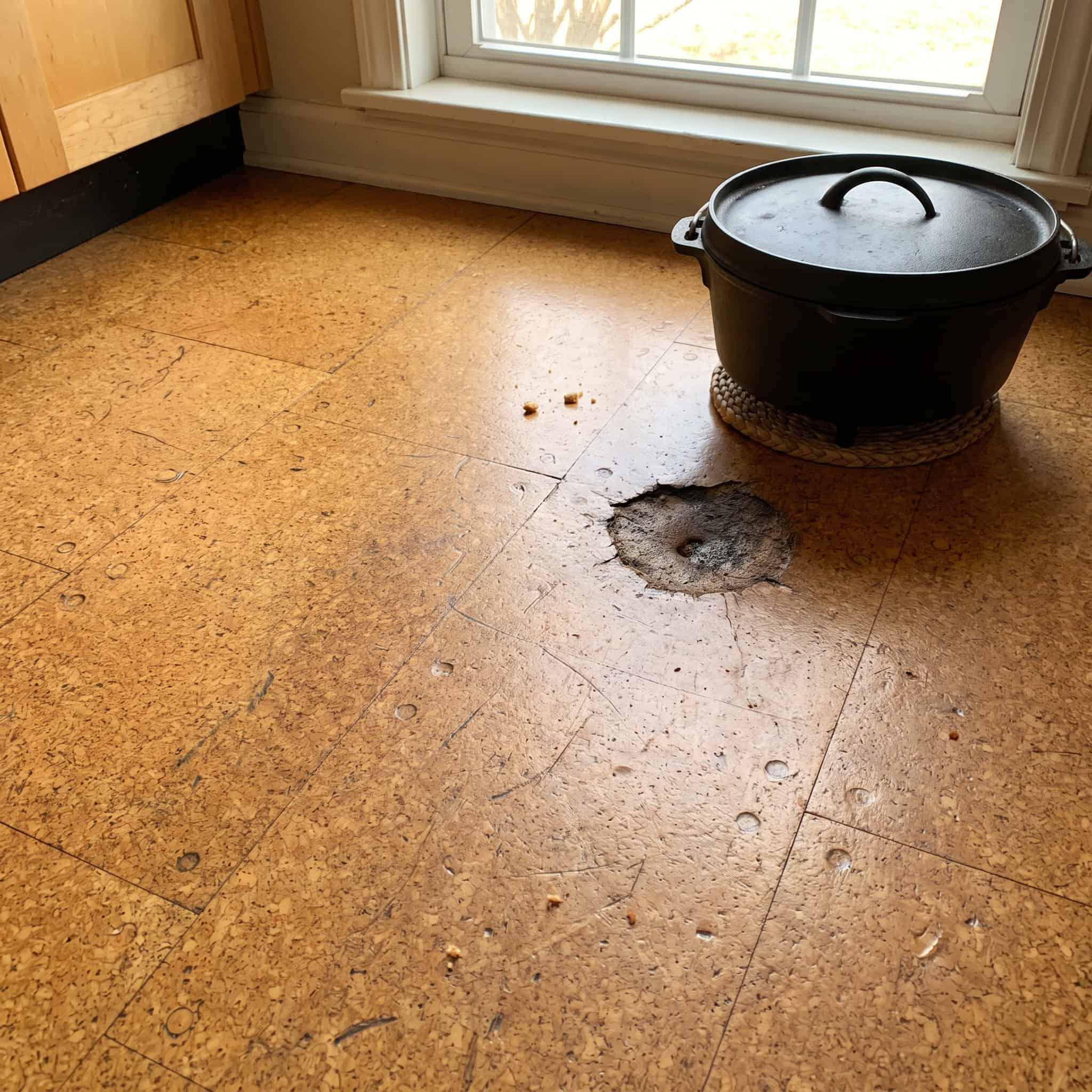 Cork Flooring in a Busy Kitchen