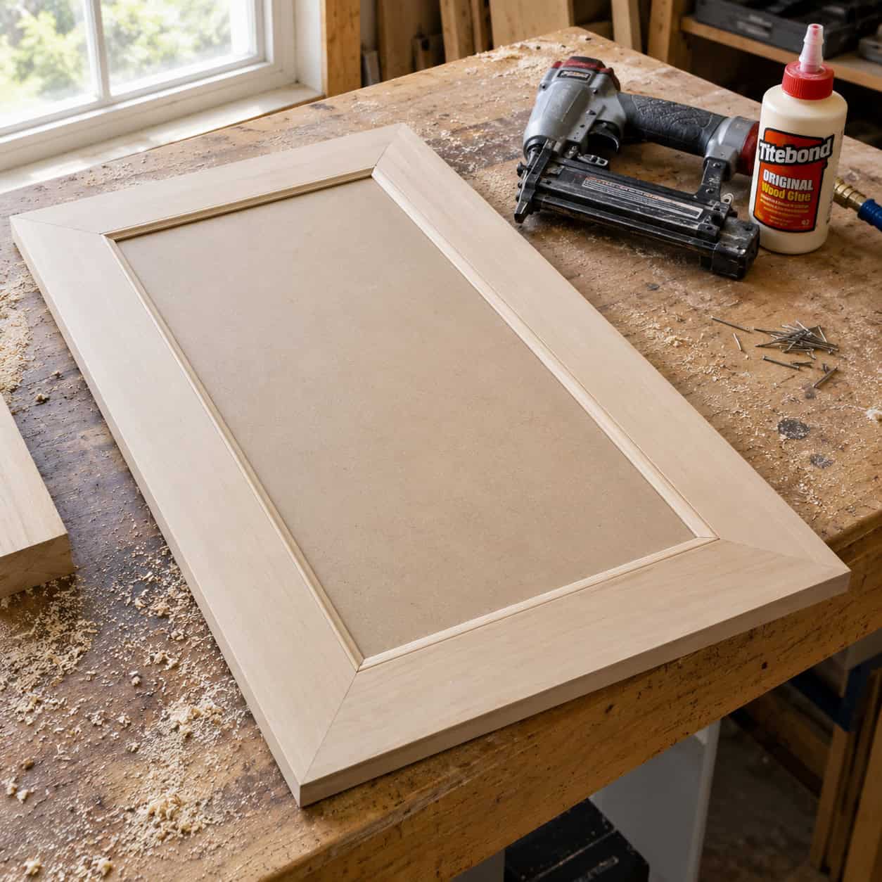 Glue Shaker Trim Onto Flat Slab Doors
