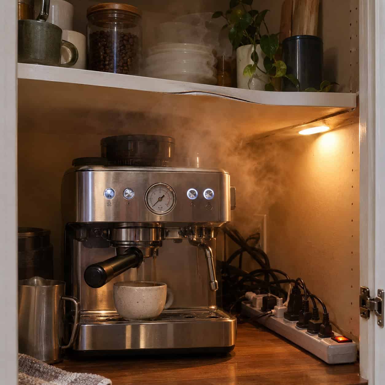 The In-Pantry Coffee Bar and Appliance Garage