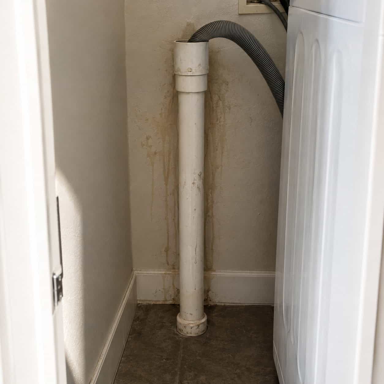 A Standpipe at the Wrong Height With No Trap
