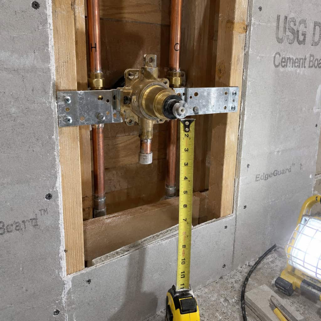 A Wall-Mounted Faucet Rough-In