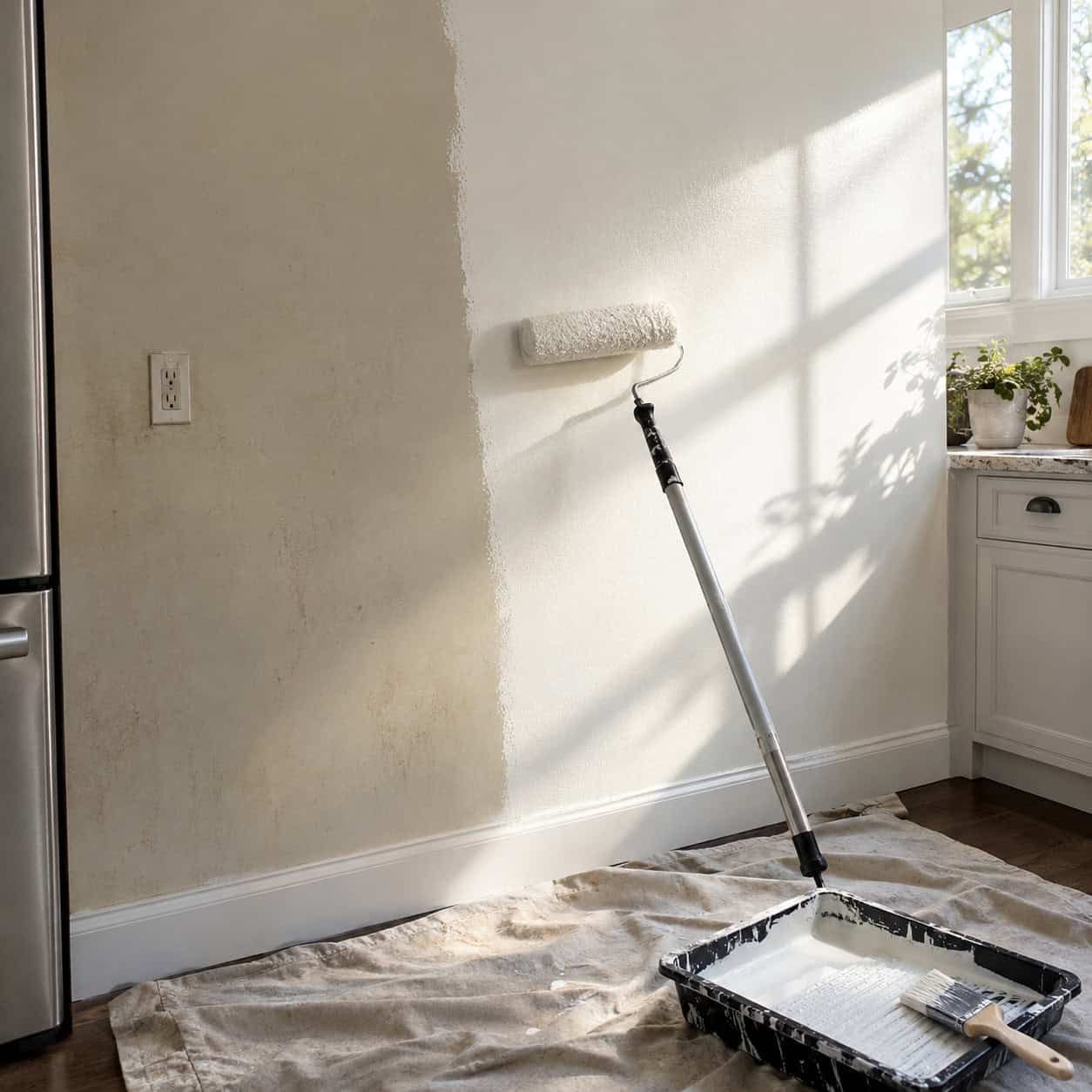 Repaint the Walls and Ceiling in Scrubbable Satin