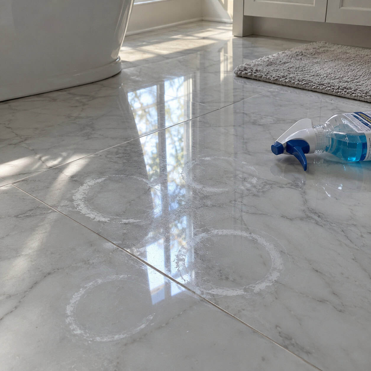 A polished marble floor