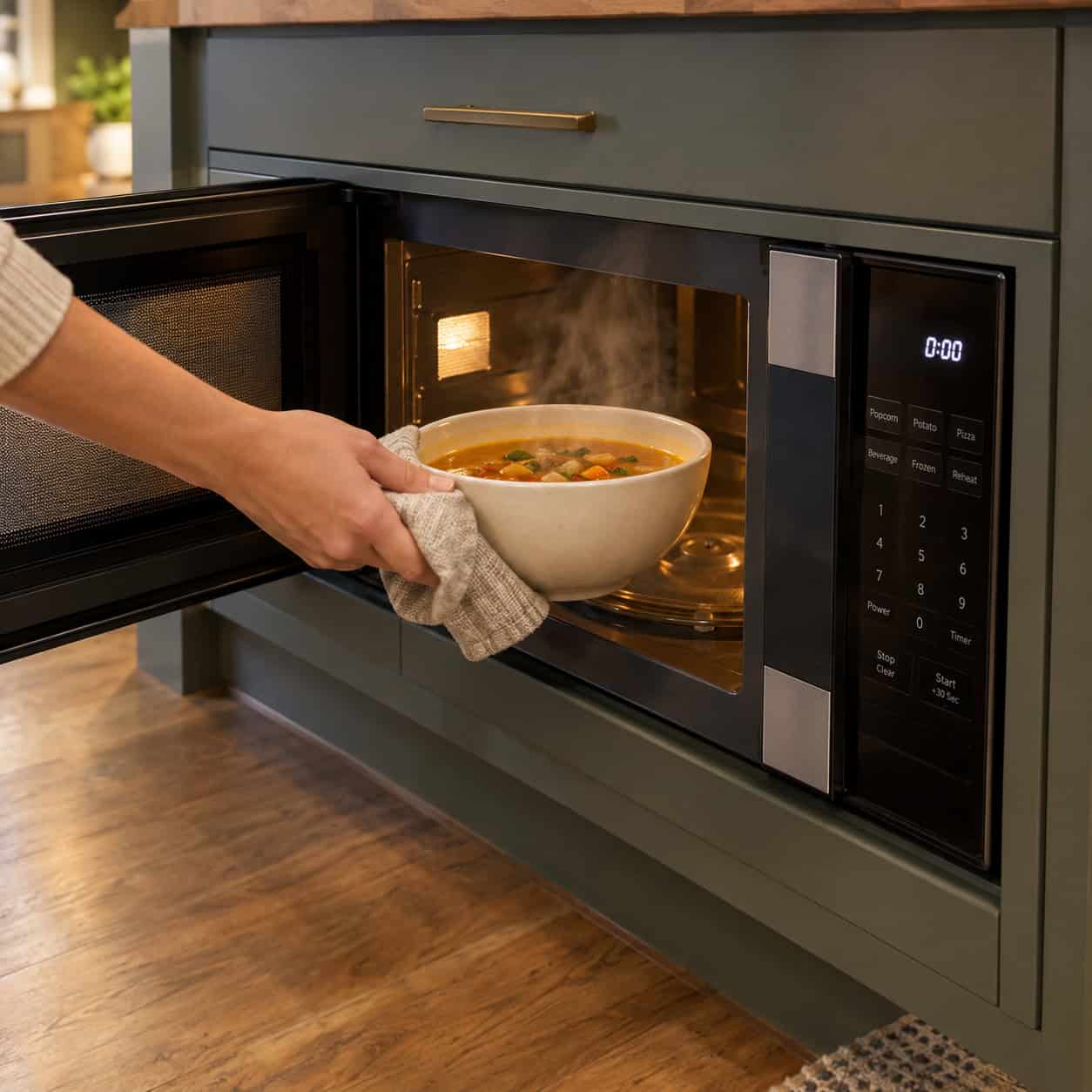 An Under-Counter Microwave in the Island