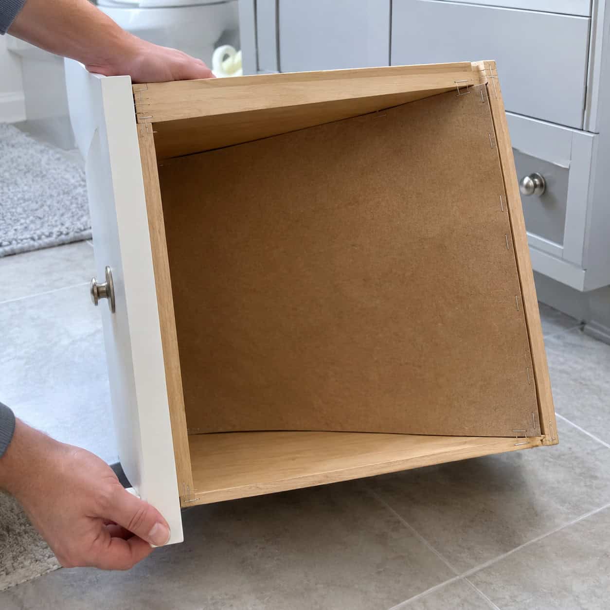 Stapled Drawer Boxes on Roller Glides