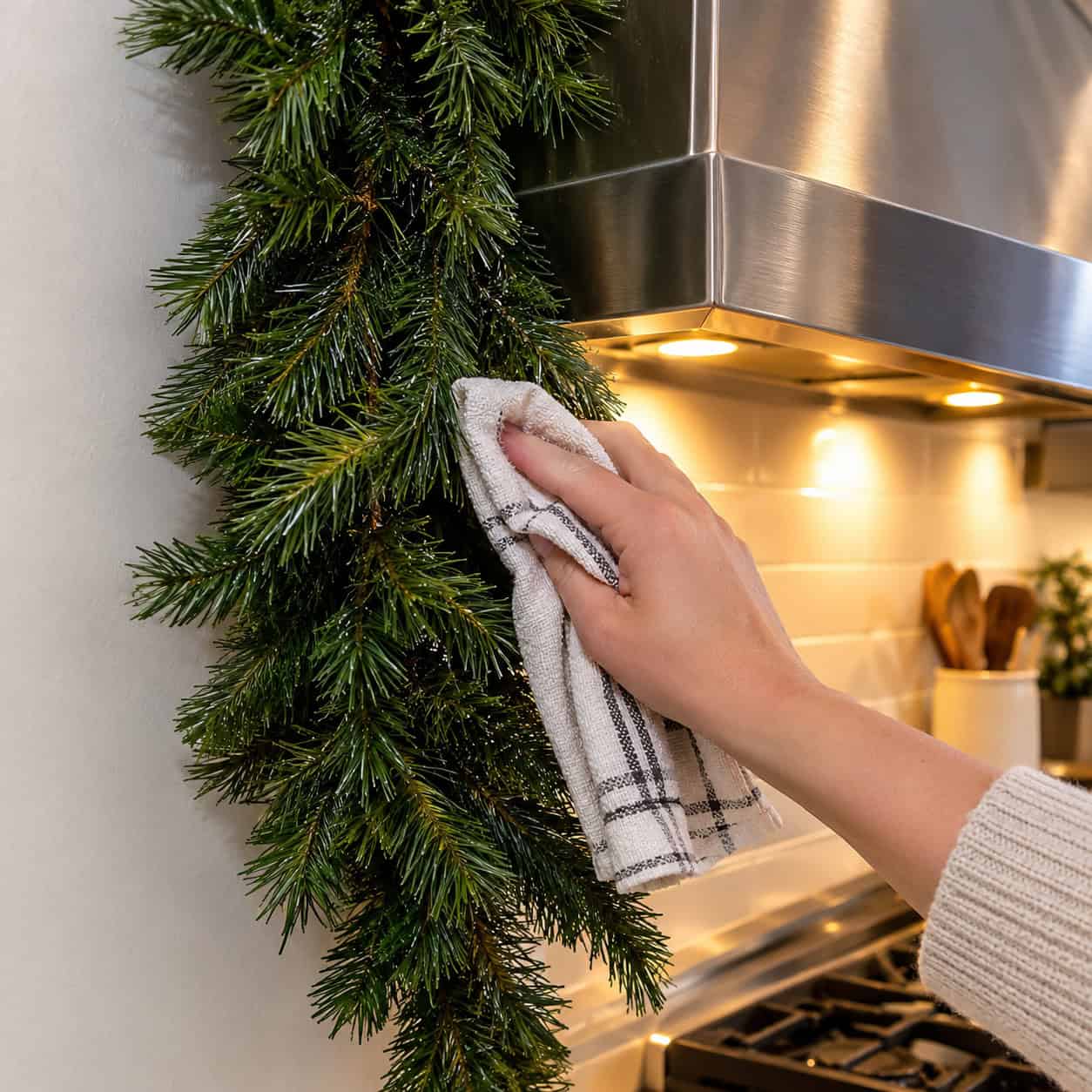 Wipeable Faux Greenery in the Grease Zone