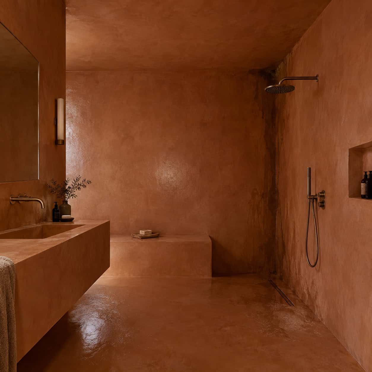 Terracotta Microcement Drenching