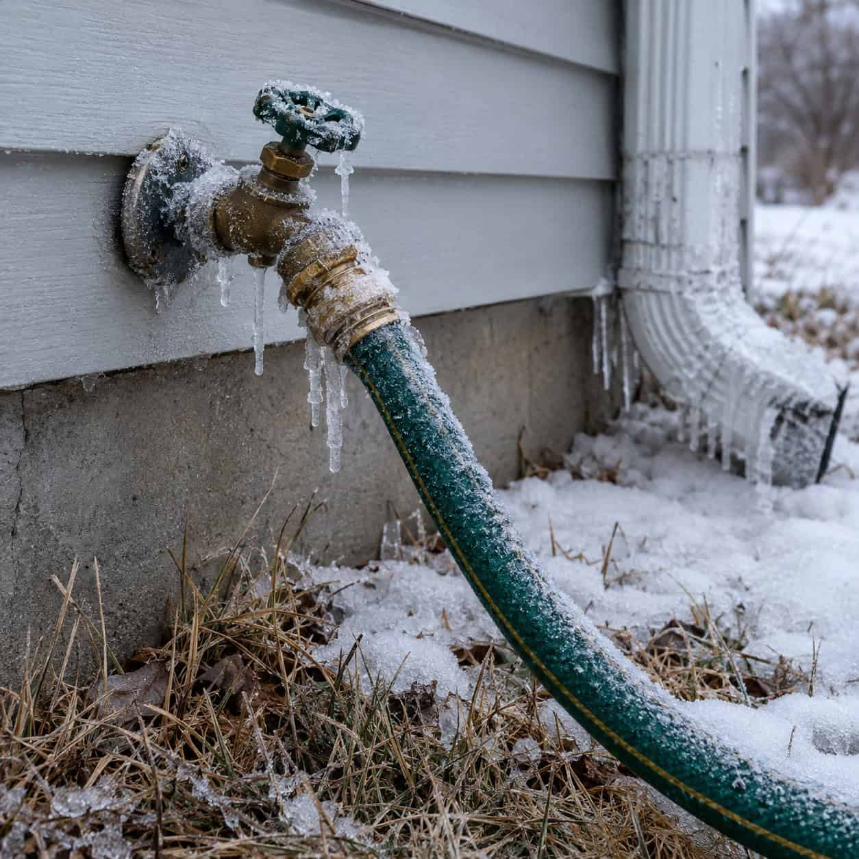 Leave the Garden Hose Screwed On Through a Freeze