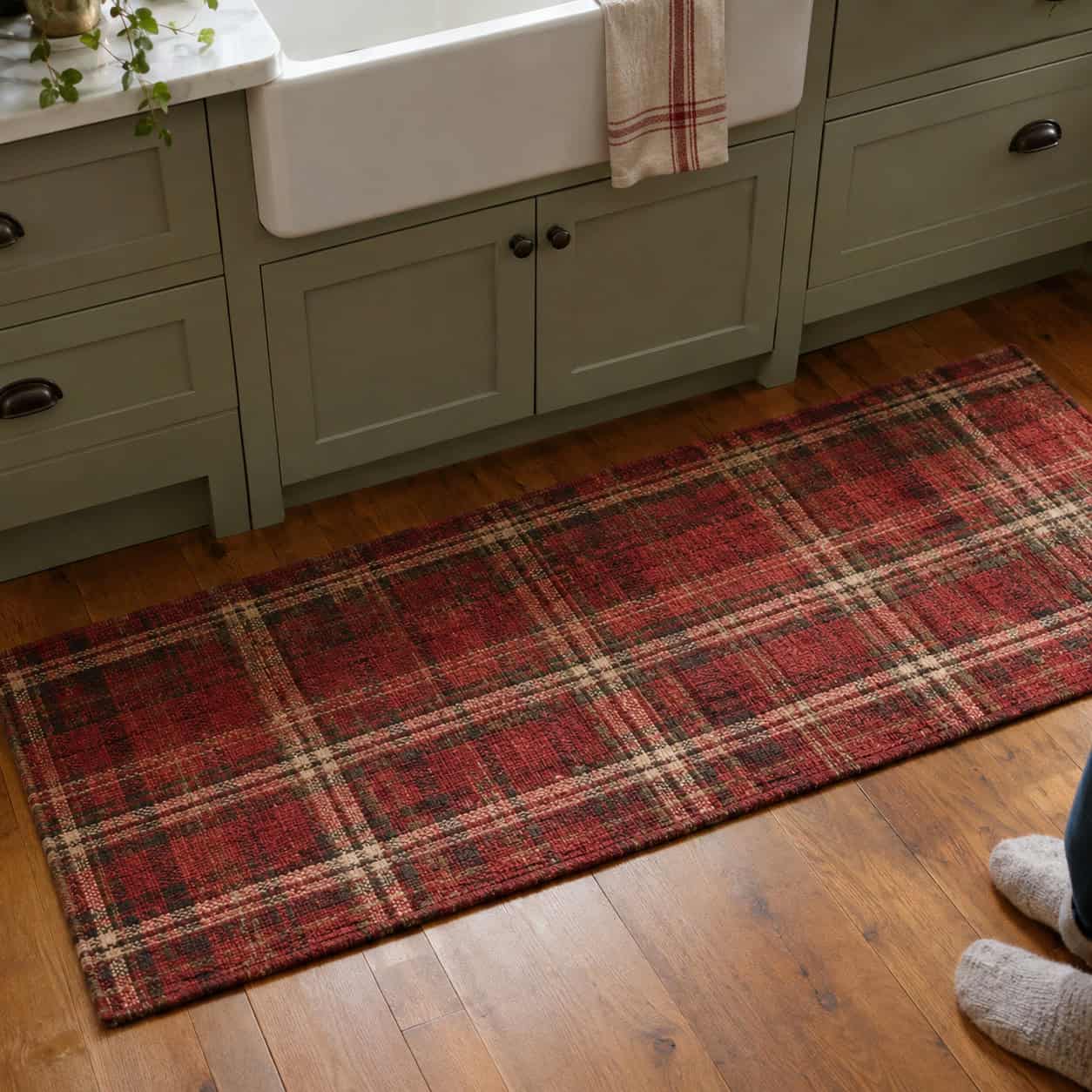 A Washable Runner in Front of the Sink