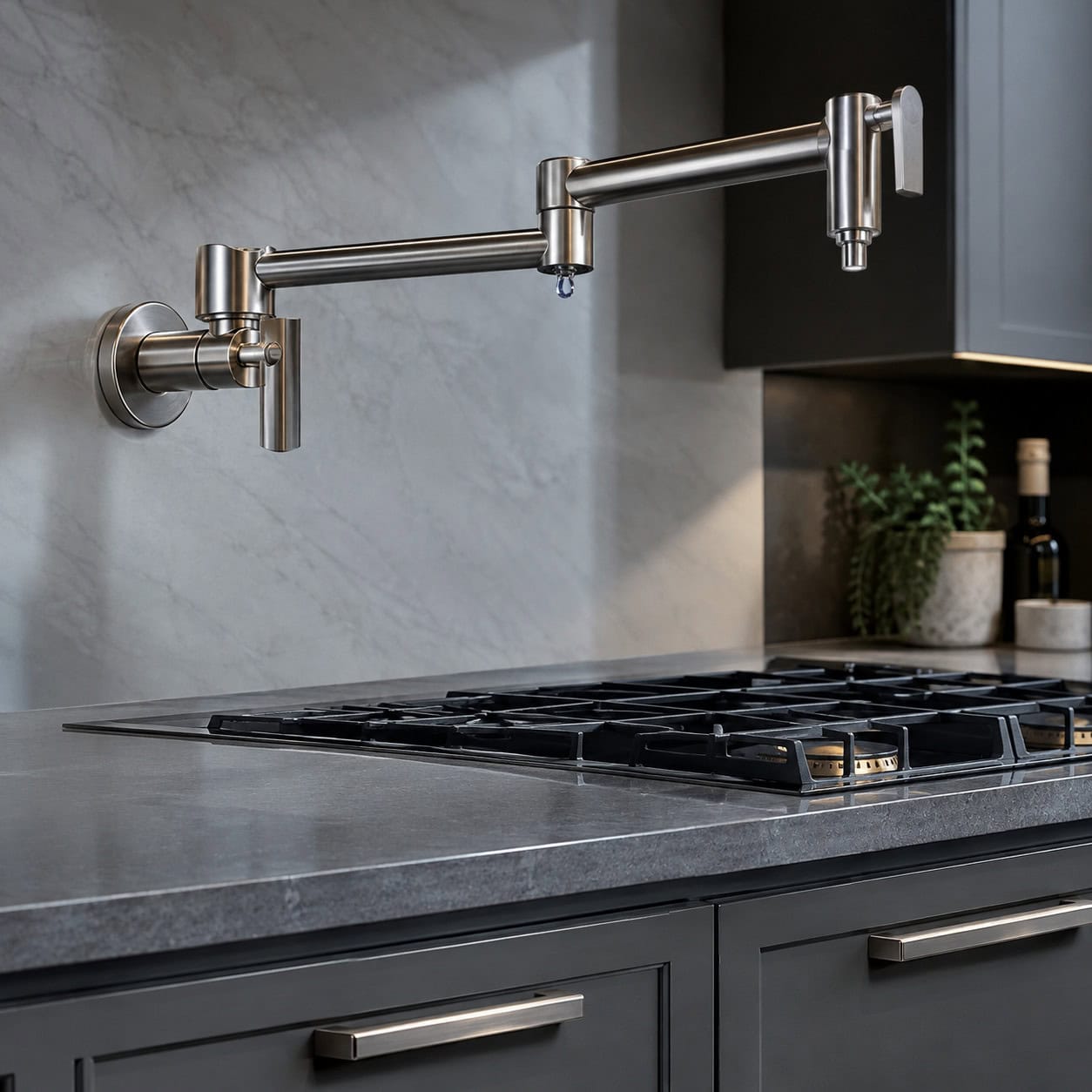 A Pot Filler Over the Island Cooktop