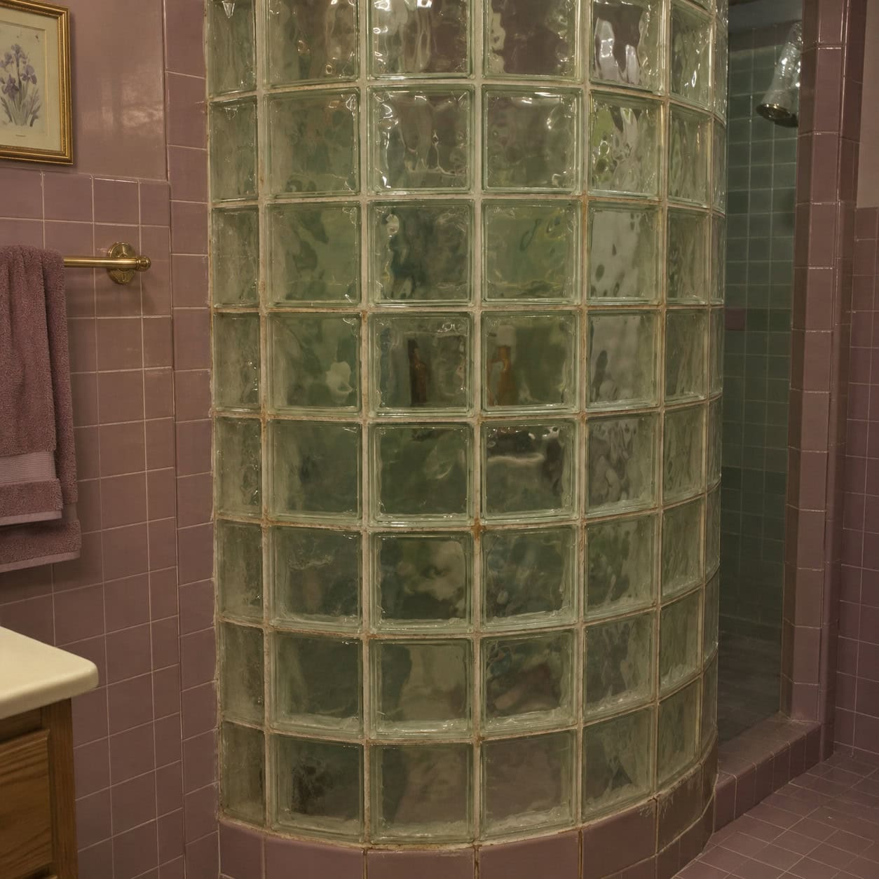 Glass Block Shower Walls
