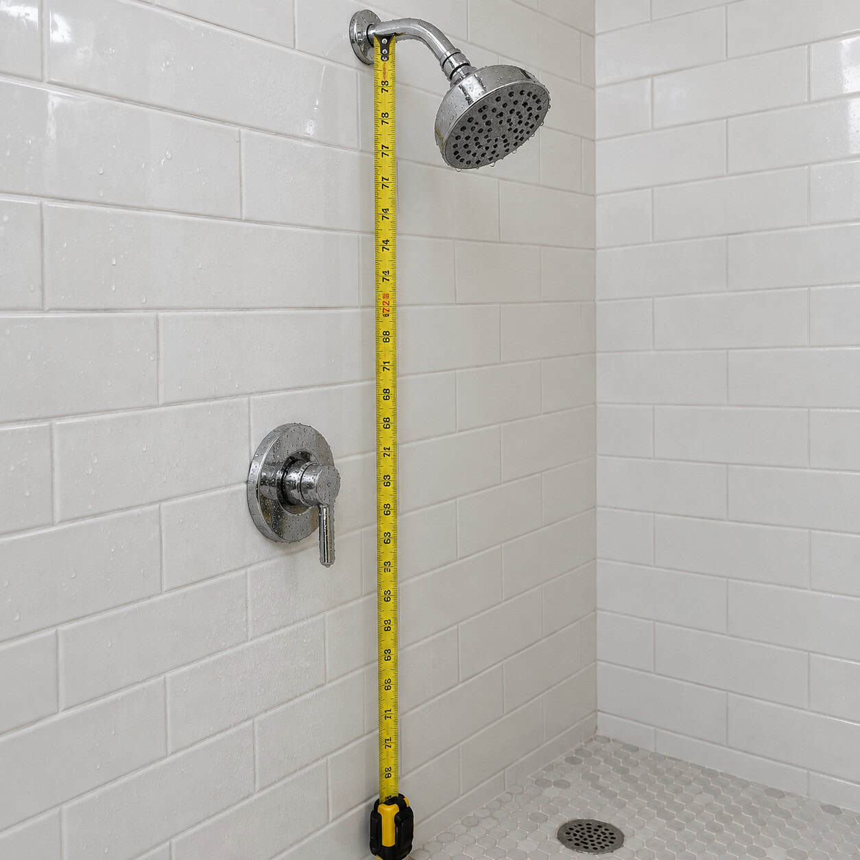 Leaving the shower arm at builder height