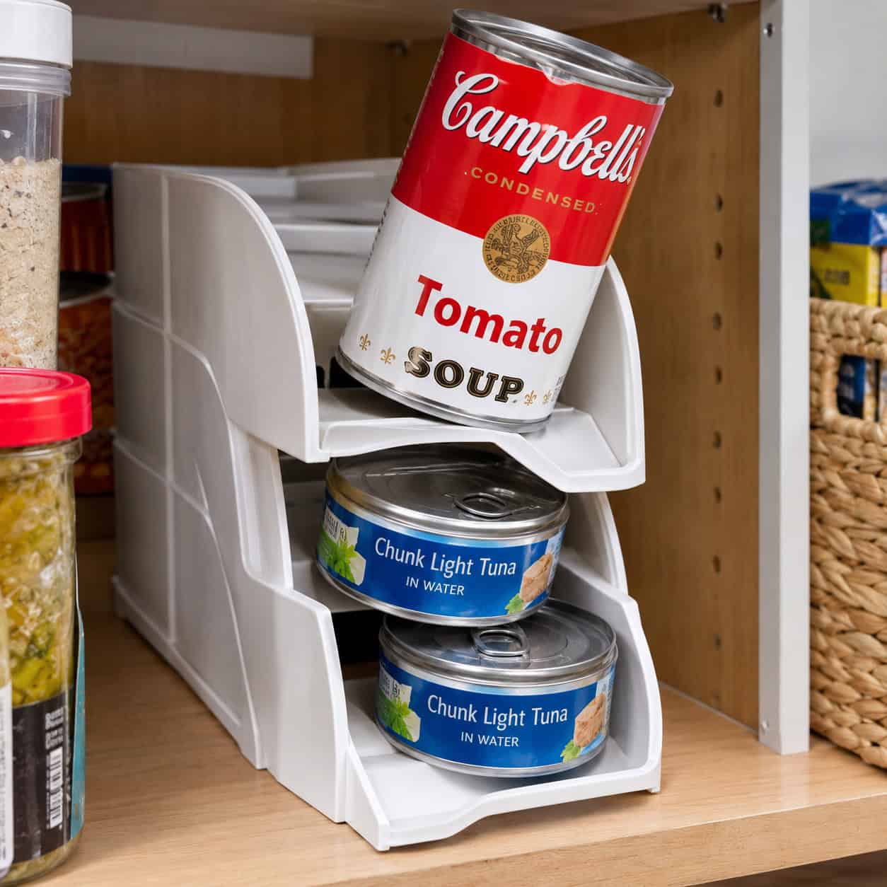 Tiered Can Dispensers and Soda Racks
