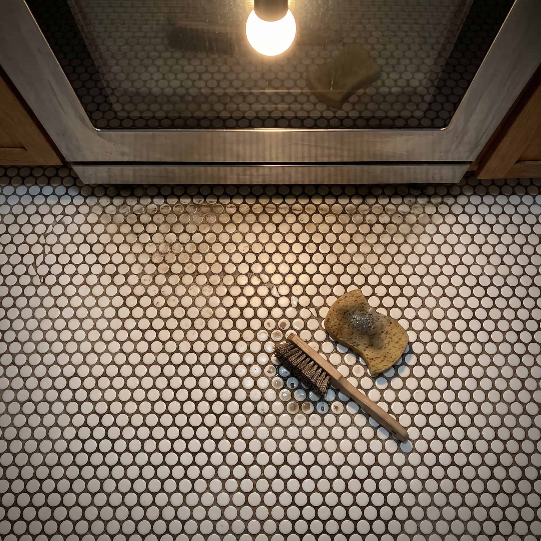 Penny Tile and Small Mosaic on the Floor