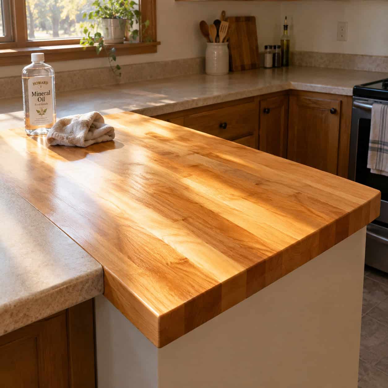 Butcher Block on the Short Counter Run