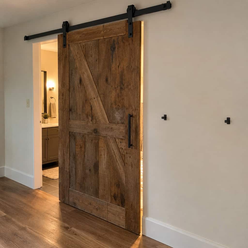 The Barn Door on the Bathroom