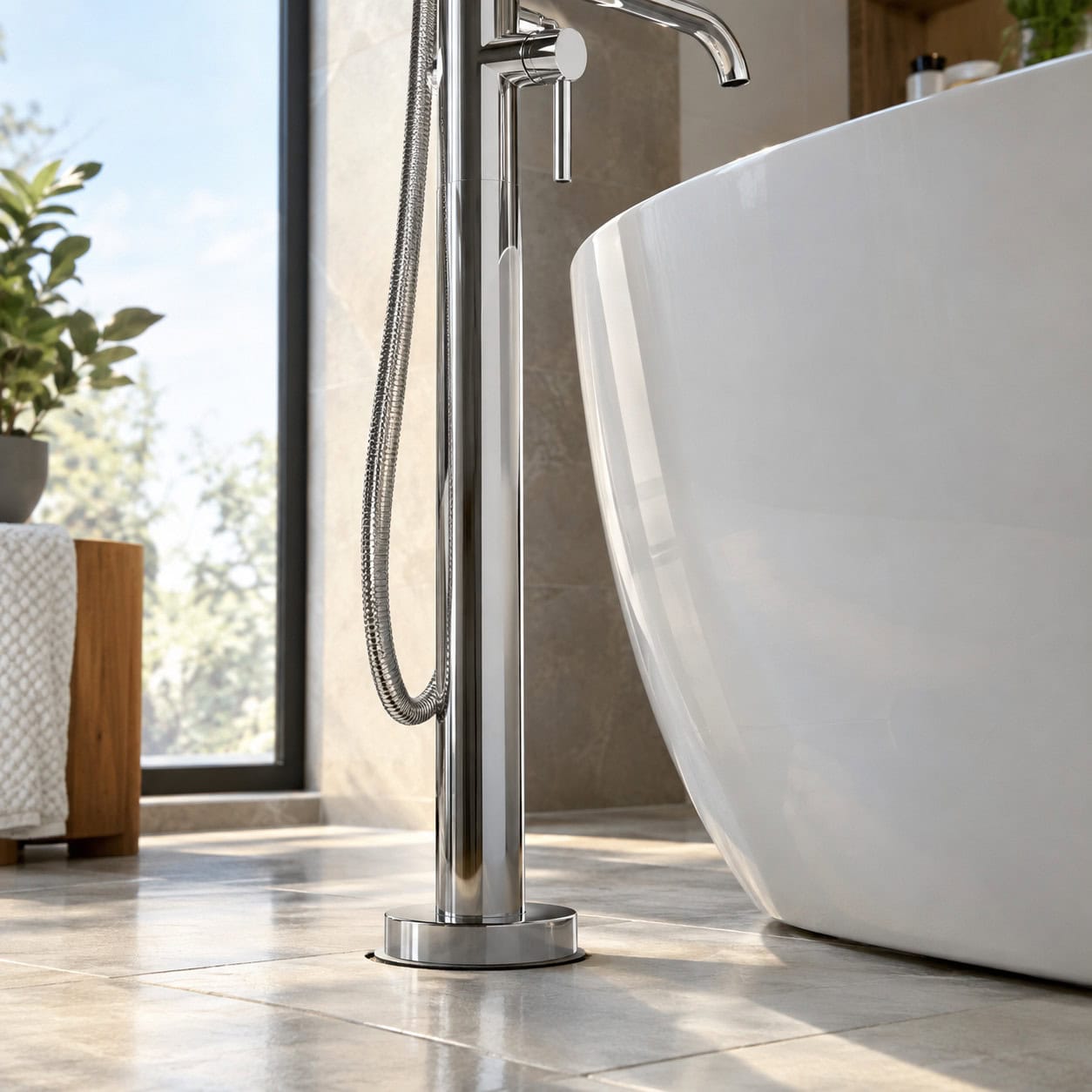 The Floor-Mounted Tub Filler for a Freestanding Tub