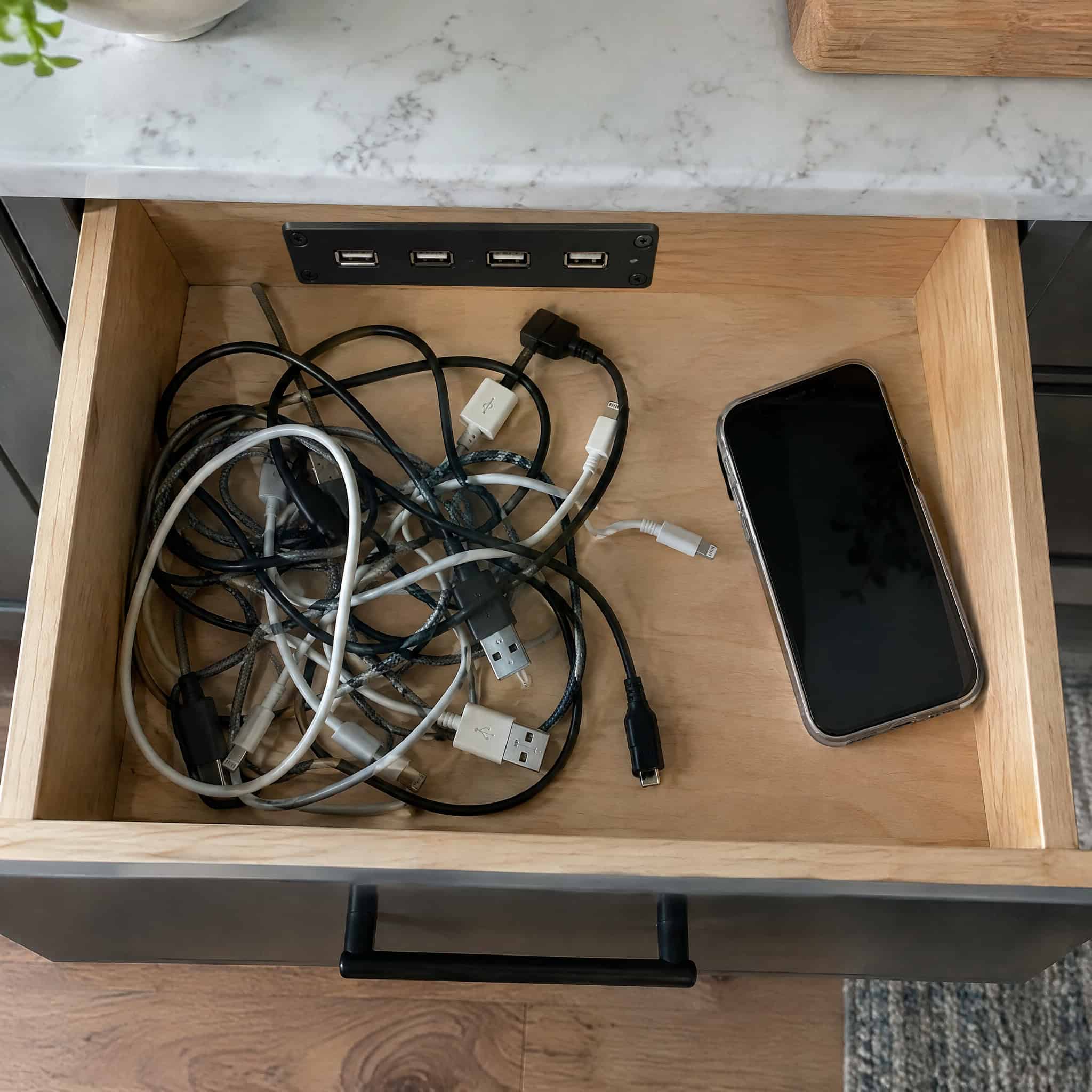 A Built-In Charging Drawer With USB-A Ports