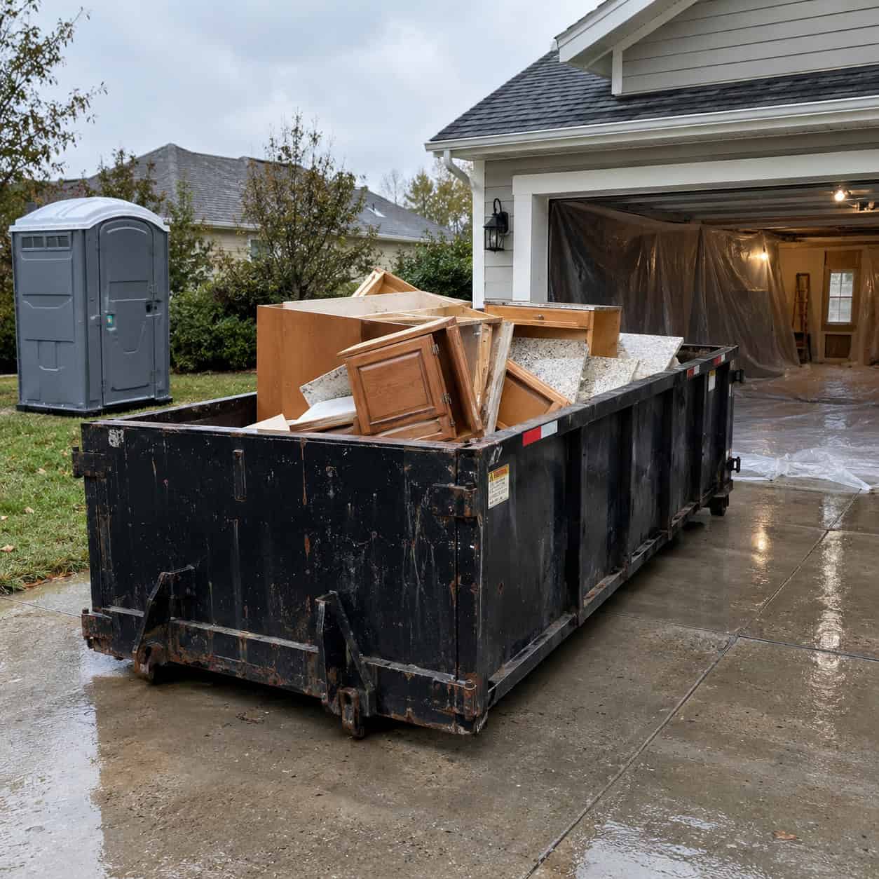 Dumpsters, Dust Walls and the Port-a-Potty Are 'Exclusions'