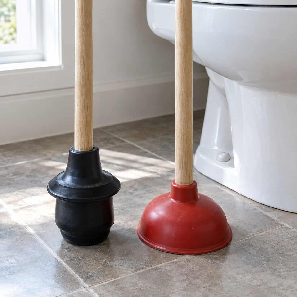 Plunge a Toilet With a Flat Cup Plunger