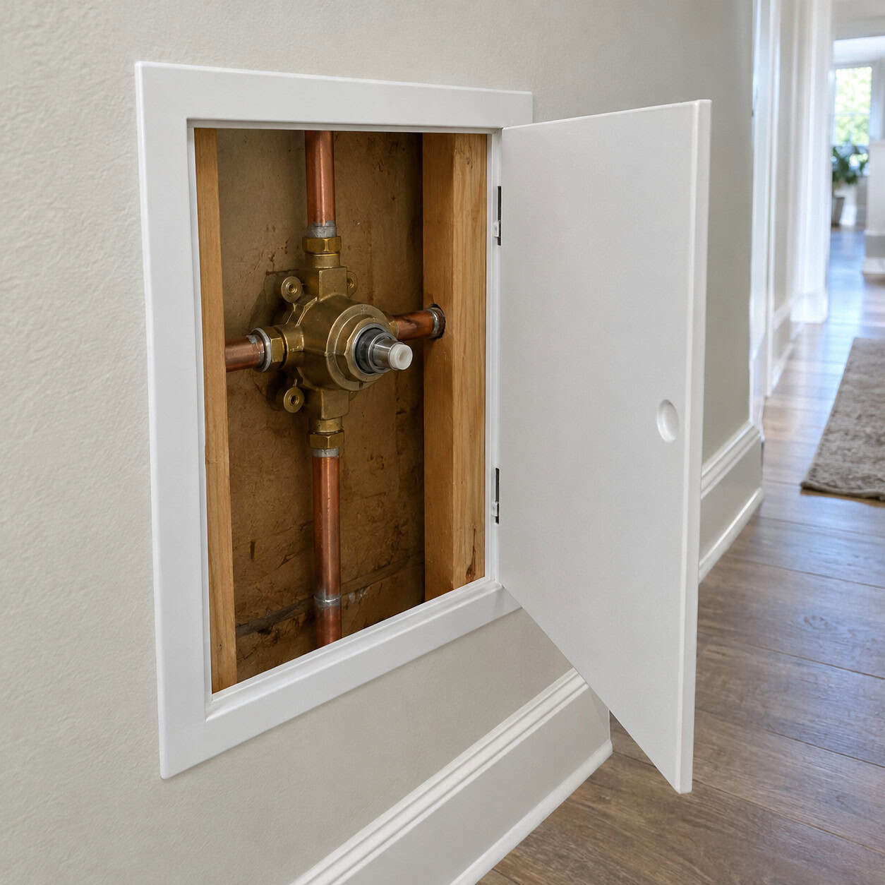 Bury a Shutoff Valve or Cleanout Behind Finished Drywall
