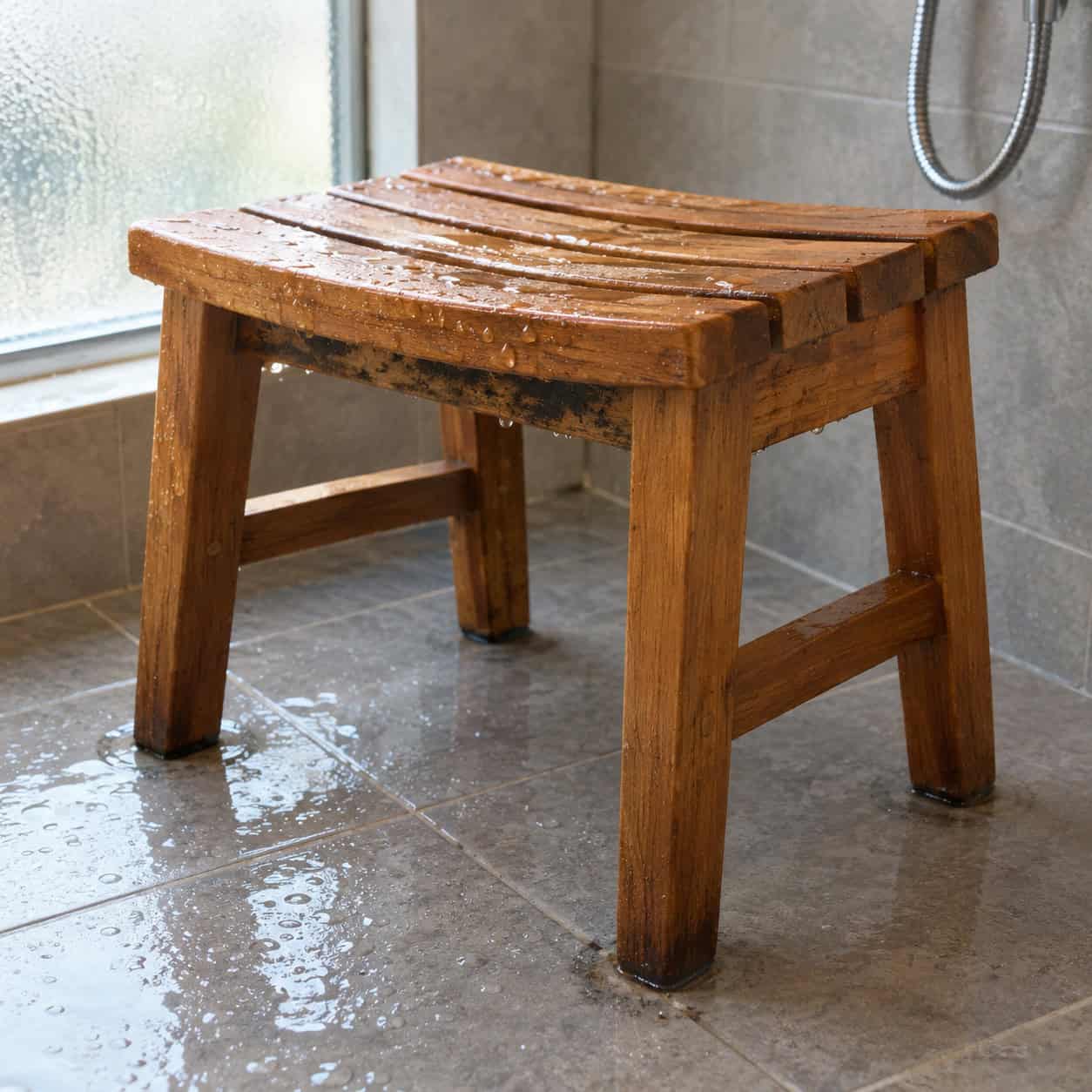 The Loose Teak Bench Instead of a Built-In Seat