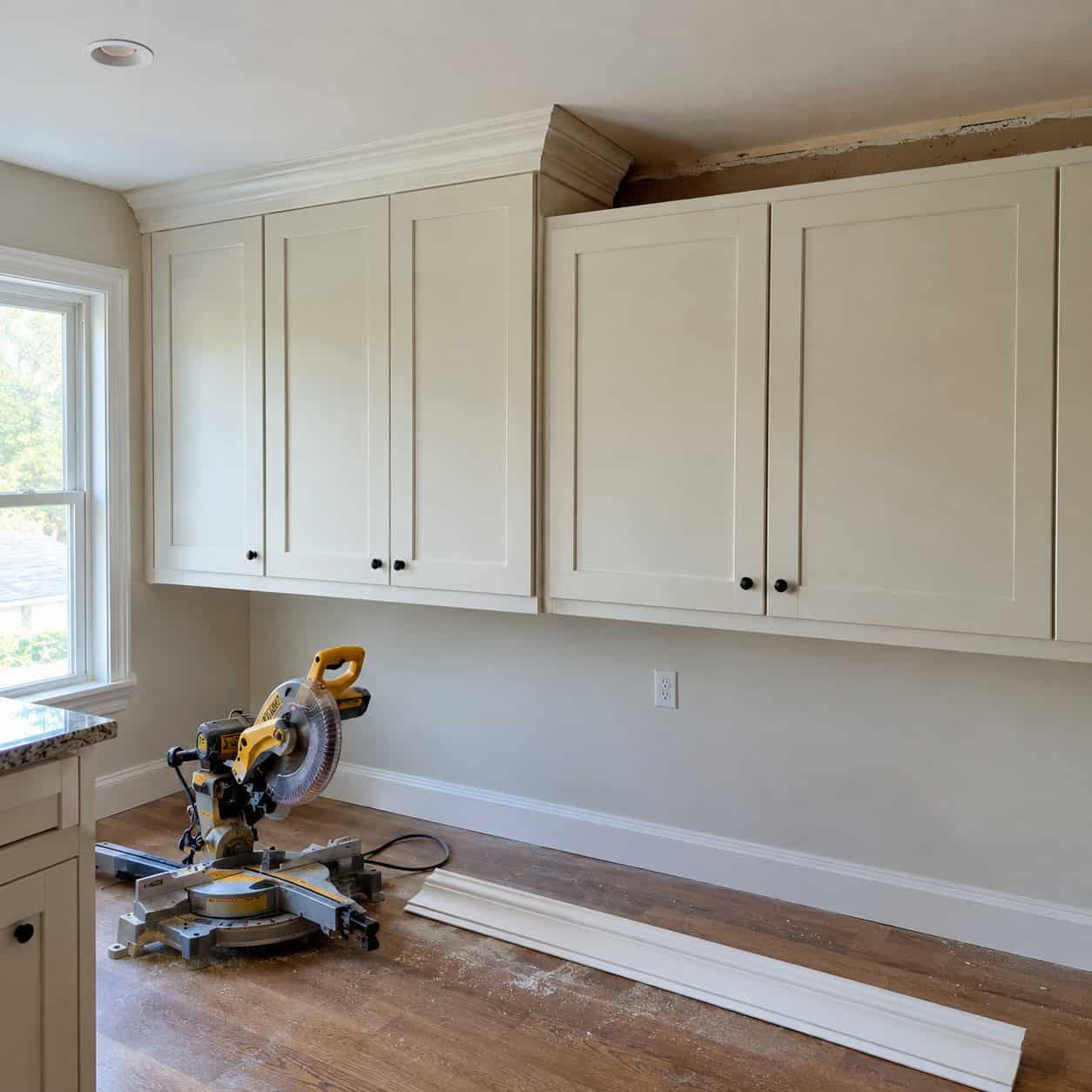 Close the Gap Above the Cabinets With Molding