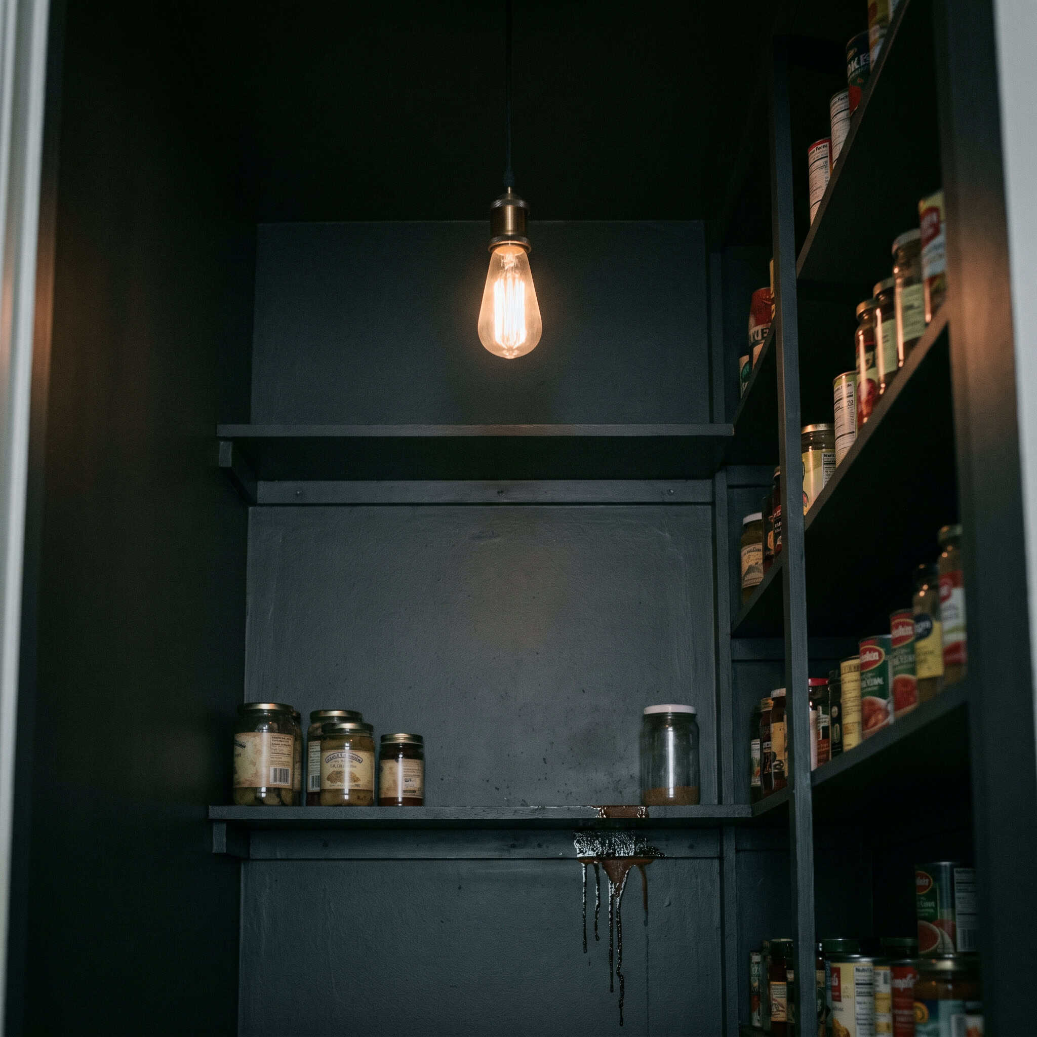 Moody Dark Paint Inside the Pantry