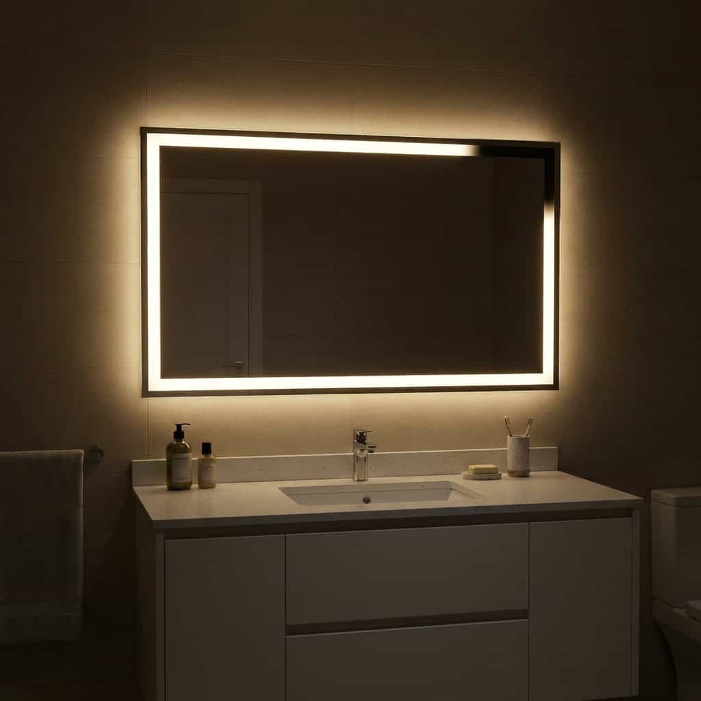 An All-In-One Vanity-and-LED-Mirror Set