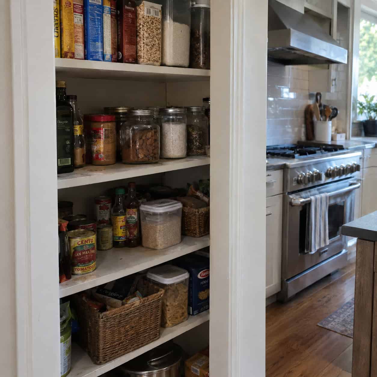 Open Shelving With No Door at All