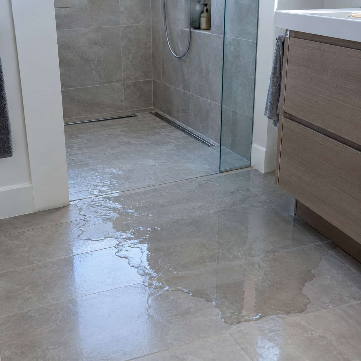A curbless shower done on the cheap