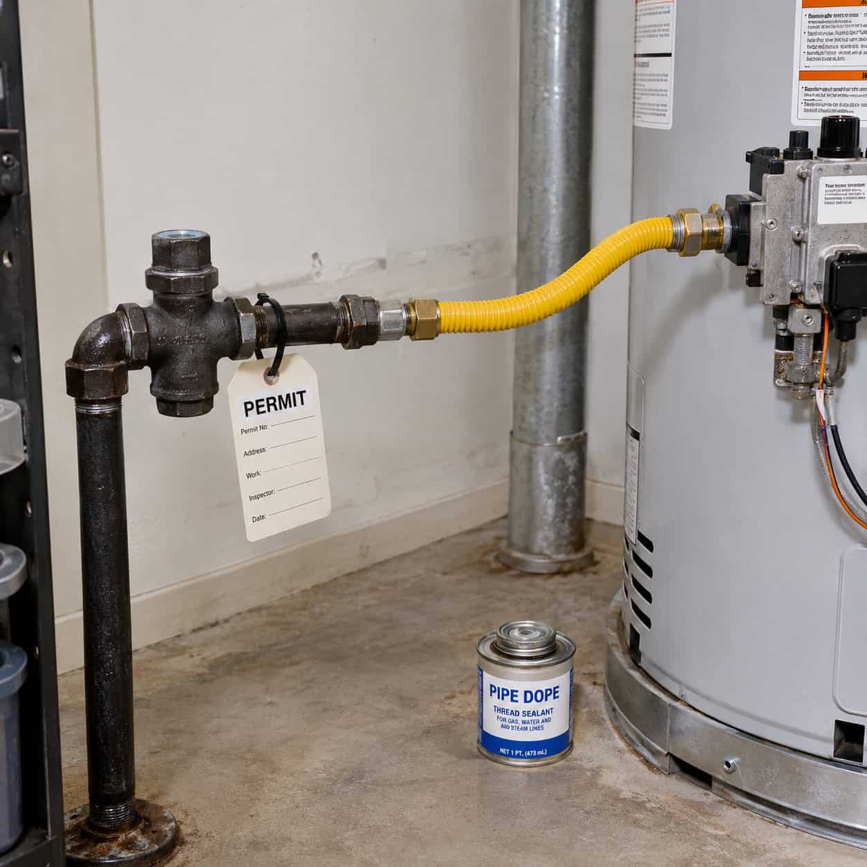 DIY the Gas Line to a Water Heater or Range