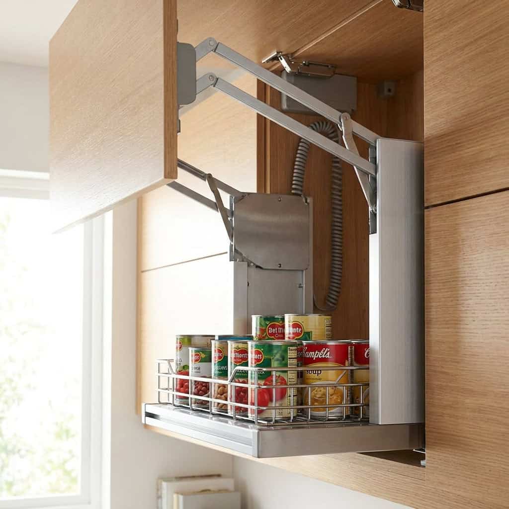 Motorized Pull-Down Shelving