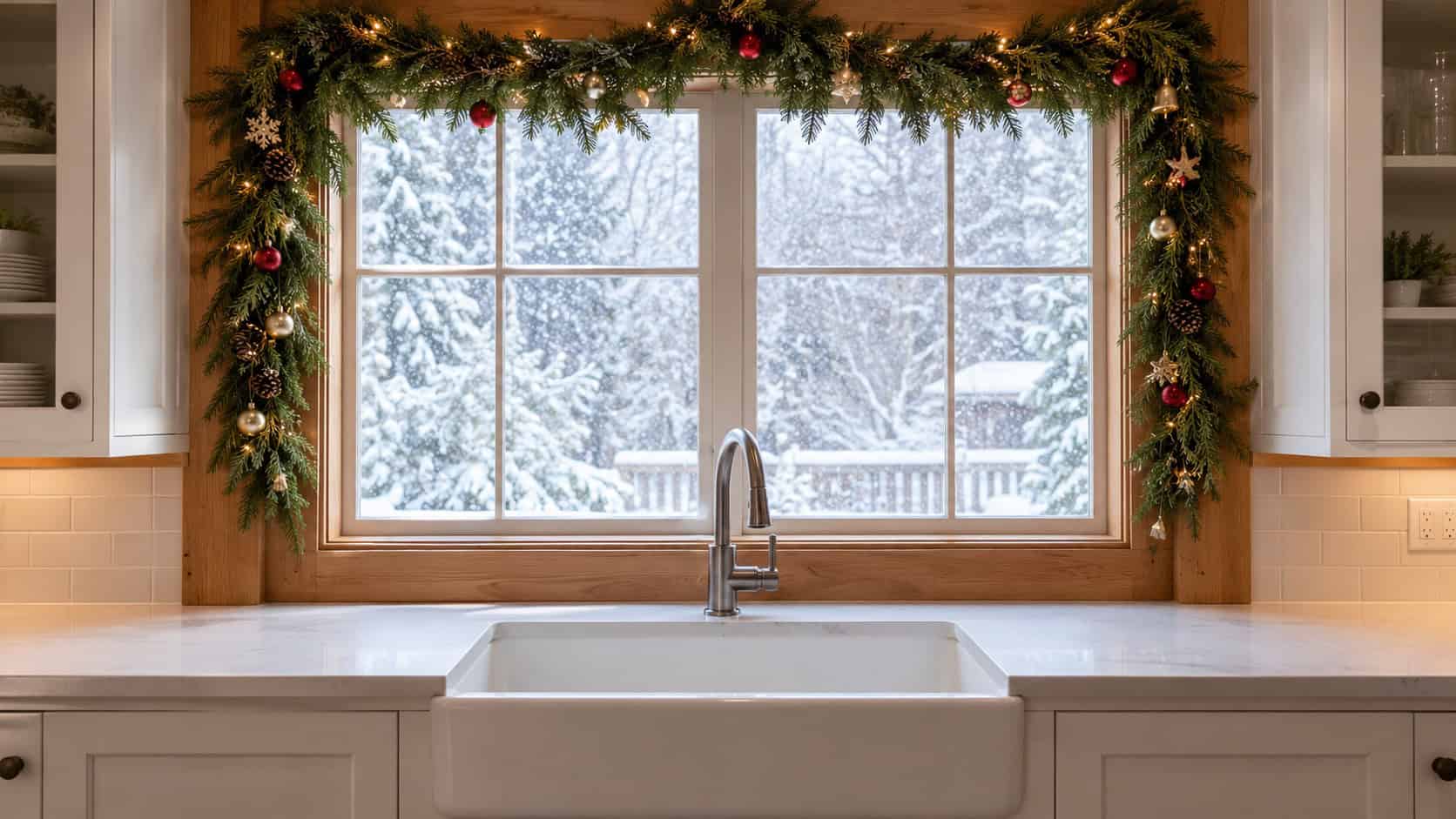 Your Kitchen Can Look Like Christmas and Still Cook — 28 Designer Ideas